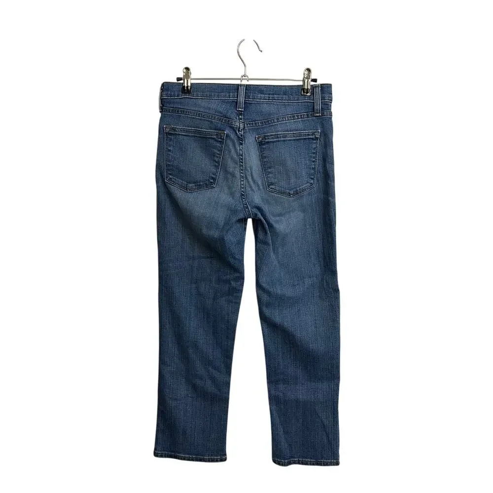 J. Crew Straight Jeans Womens 27 Blue Vintage Cropped Premium Cone Denim Stretch